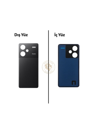 Xiaomi Redmi Note 13 Pro Plus 5g - Lenssiz Gece Siyahı Arka Pil Kapağı Batarya Kapağı Back Cover Çok Renkli