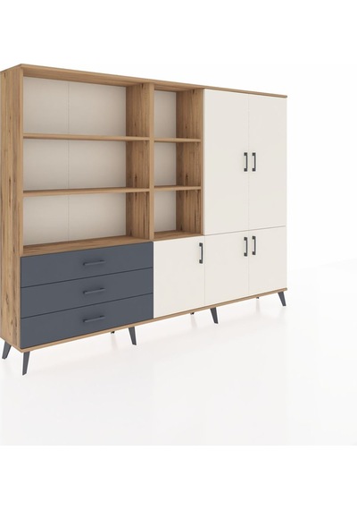 Arges Dolap 11 Raflı 3 Çekmeceli 5 Kapaklı 220x30x163 Çam-aytaşı/ Çam-aytaşı/antrasit Arges Dolap 11 Raflı 3 Çekmeceli 5 Kapaklı 220x30x163 Çam-aytaşı/ Çam-aytaşı/antrasit