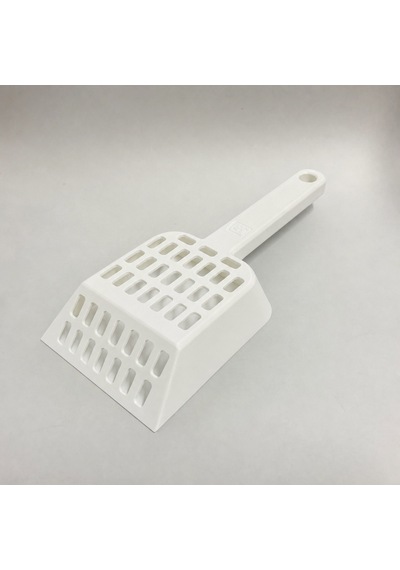 3d Baskı Kedi Kumu Küreği - Geniş Hazneli Eleme Küreği-beyaz Çok Renkli