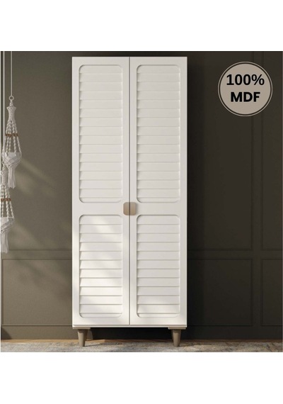 Lavanta 2 Kapak Mdf Ayaklı Tasarım Gardırop Aytaşı