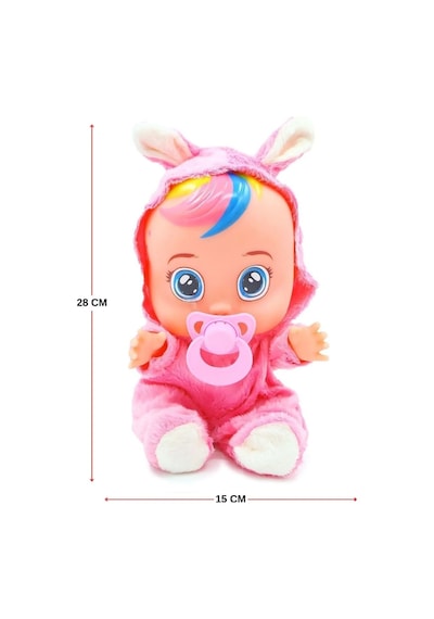 Pembe Kostümlü Ağlayan Ve Konuşan Et Bebek Emzikli Ve Biberonlu İnteraktif Oyuncak Bebek