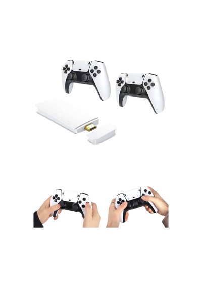 Çift Oyun Kollu 4k Hd Ekran Nostaljik 20.000 Oyunlu Beyaz Game Stick