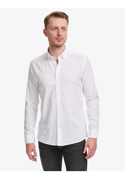 Pierre Cardin Erkek Beyaz Gömlek Desenli 50325355-vr013