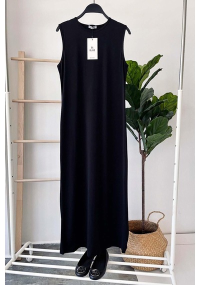 Kahijab Sandy Kolsuz Elbise - Siyah