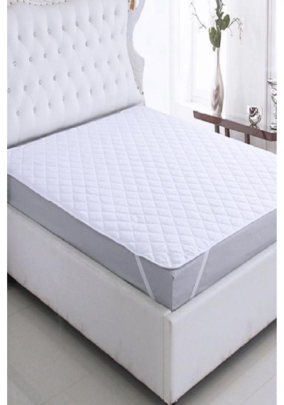 Mycey Kapitoneli Sıvı Geçirmez Alez 100x200 Cm Tek Kişilik Köşe Lastikli Beyaz