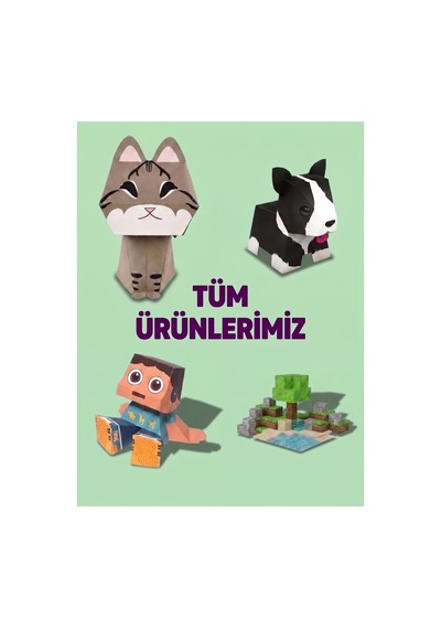 Piksel Bloklar Origami Seti, Kağıt Katlama Seti Paper Craft, Ebeveyn Çocuk Aktiviteleri