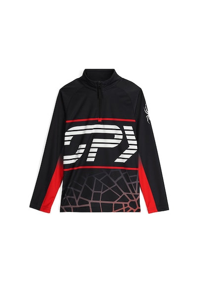 Spyder Web 12 Zip Erkek Çocuk Siyah İçlik Üst 10011