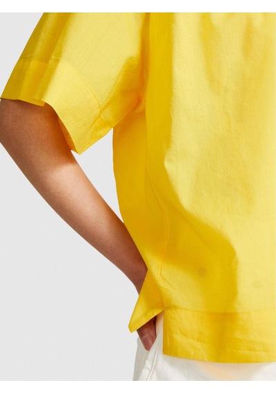 Sisley %100 Pamuk Pileli V Yaka Bluz Kadın 38r Bluz - 324p5ho1lq06q