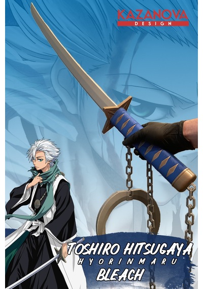 Kazanova Design Toshiro Bleach Anime Katlanabilir Katana 98 Cm Zincir Boyutu 125 Cm