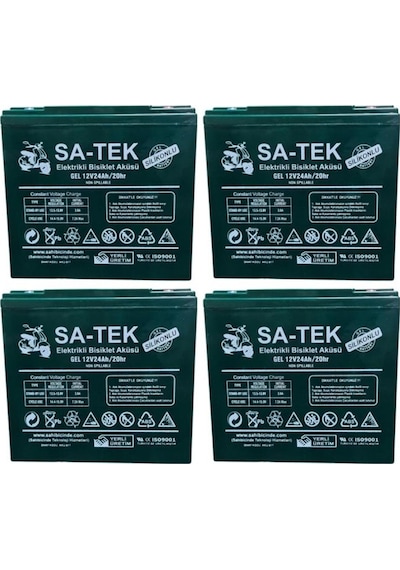 Satek 12v 24 Ah Elektrikli Motosiklet Aküsü 4'lü Set Jel Akü Elektrikli Bisiklet Aküsü 2026 Üretim Satek 12v 24 Ah Elektrikli Motosiklet Aküsü 4'lü Set Jel Akü Elektrikli Bisiklet Aküsü 2026 Üretim