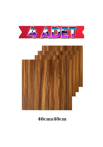 4 Adet 40cmx40cm Kendinden Yapışkanlı Sxp Akustik Duvar Paneli Kağıdı Sticker Ofis Salon Otel Nw198 Koyu Kahverengi
