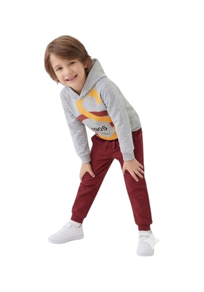 Galatasaray Lisanslı Büyük Logo Gri Çocuk Sweat