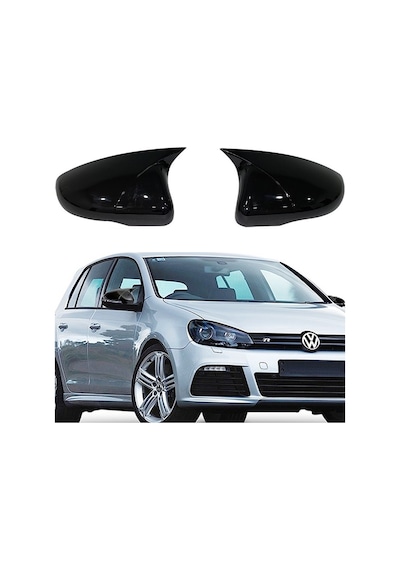 Volkswagen Golf Mk6 Batman Yarasa Ayna Kapağı Piano Black / 2008-2012