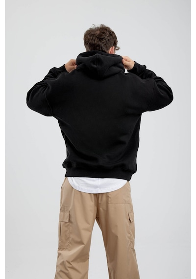 Prtnc Protonic Erkek Sweatshirt Siyah Oversize Kapşonlu Siyah