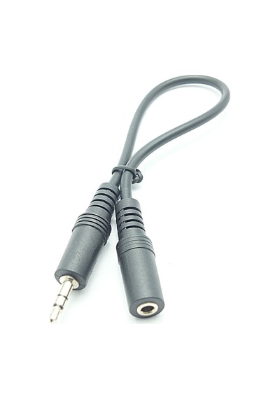 3.5Mm Erkek 3.5Mm Dişi Stereo Aux Uzatma Kablosu 15Cm