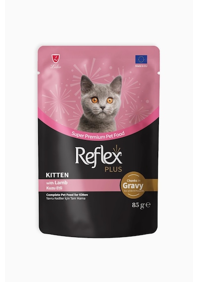 Reflex Plus Sos İçinde Et Parçacıklı Kuzu Etli Yavru Kedi Maması 85 G