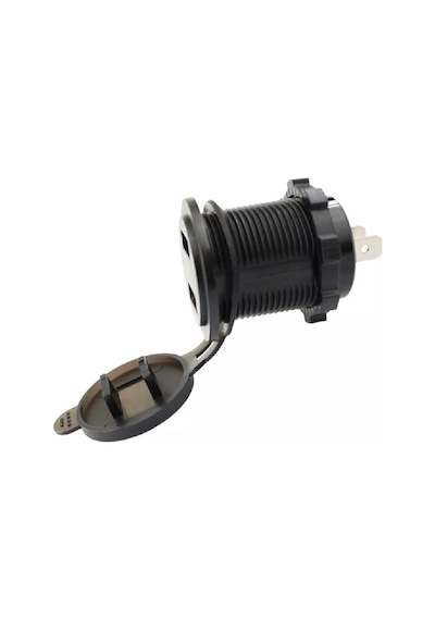 Voltmetreli Usb Portu 4.2a 12v 24v Mavi Led Işıklı