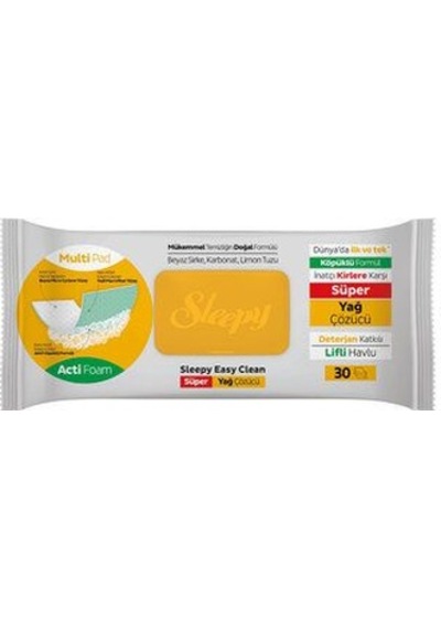 4 Adet Sleepy Yağ Çözücü Yüzey Temizlik Havlusu 30'lu Diğer