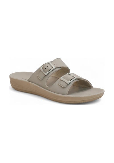 Ceyo 2142-9890 Tam Anatomik Unisex Hac Ve Umre İçin Dikişsiz Terlik Bej