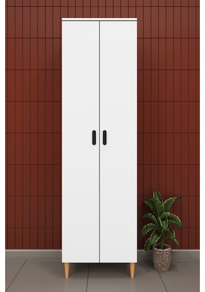 Modern 2 Kapaklı Çok Amaçlı Mutfak Banyo Dolabı %100 Mdf Erzak Kiler Dolabı Fd03 Beyaz