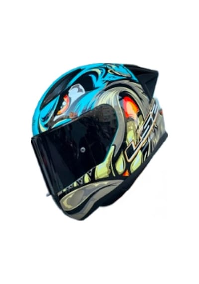 Siyah Vizör + Spoiler + Ls2 Rapid 2 Kask Mor Neo Mavi