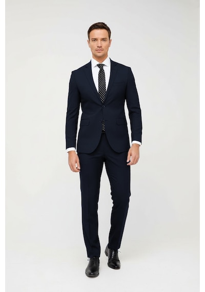 İgs Erkek Lacivert Slim Fit Dar Kalıp Klasik Takım Elbise-23993