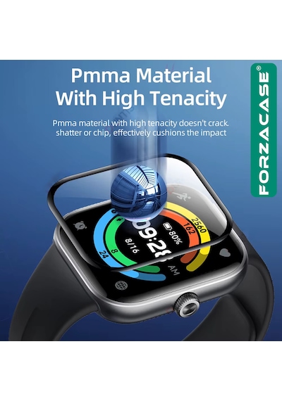 Forzacase Xiaomi Redmi Watch 5 İle Uyumlu Çerçeveli Tam Kaplayan 3d Pet Ekran Koruyucu Film Fc016