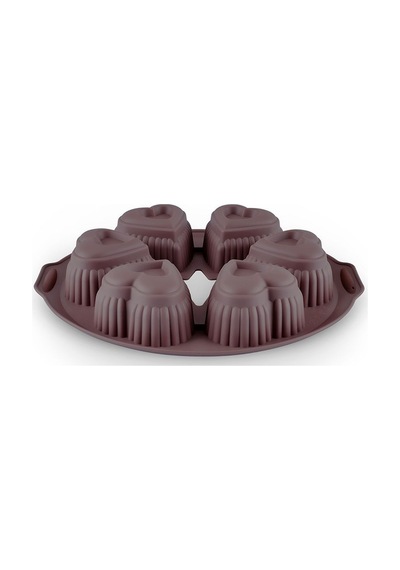 Crick Crack Harmony 6'lı Kalpli Silikon Muffin Kalıbı
