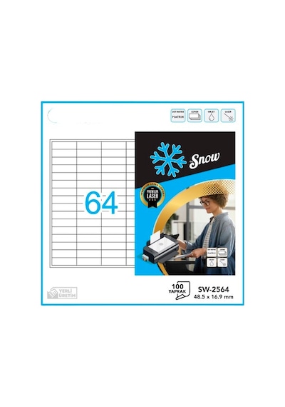 Snow Sw-2564 Snow A4 Lazer Etiket 48.5 x 16.9 MM