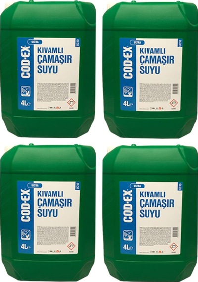 Cod-Ex Kıvamlı Çamaşır Suyu 4 x 4 L
