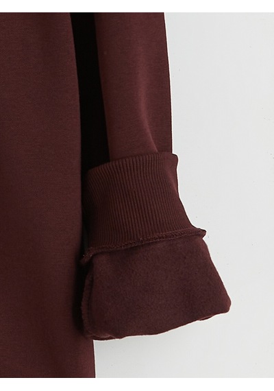 Lcw Vision Bordo Bisiklet Yaka Erkek Kalın Sweatshirt