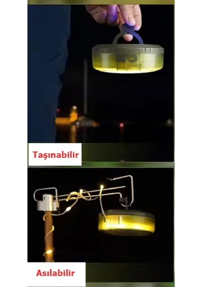 Şarjlı Type-c 8 Mod Rgb+ Günışığı Renk 10 Metre Makara Led - İp Led - Su Geçirmez Lamba - Powerbank Karışık