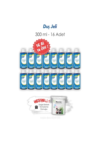 16 Al 14 Öde 300 Ml Turmepa Duş Jeli Ve Rosıe Aloe Vera