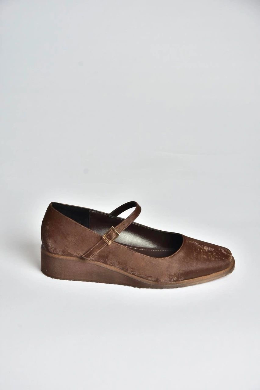 Fox Shoes V820203504 Kahverengi Kumaş Bantlı Günlük Kadın Ayakkabı Kahverengi-kumaş