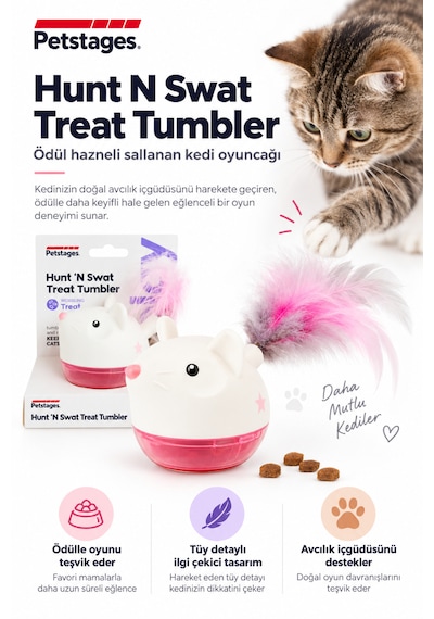 Petstages Hunt N Swat Treat Tumblers Kedi Oyuncağı