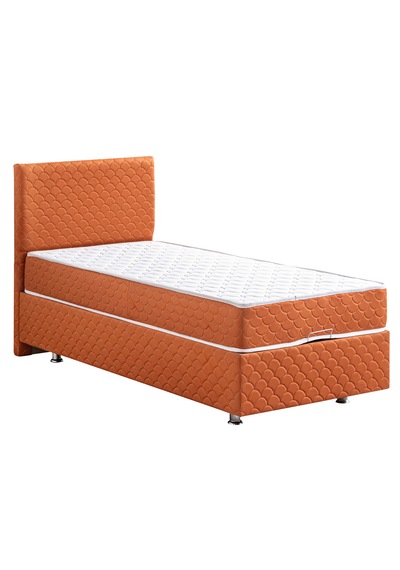 Luka Çift Kişilik Baza Başlık Orthosoft Yatak Seti - Turuncu 150 x 200 CM