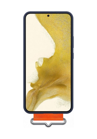 Galaxy Uyumlu S22 Plus Kordonlu Silikon Kılıf - Lacivert Diğer