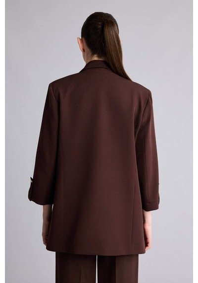 Defacto Regular Fıt Blazer Ceket G7818ax26spbn324 Kahve-bn324