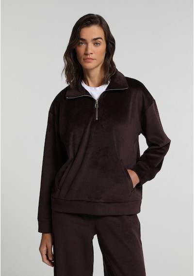 Colin's Colins Regular Fit Fermuarlı Düz Kadın Mor Sweatshirt Cl1082972 Q1.v2 Dpl Dark Plum