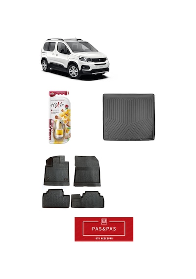 Peugeot Rifter 2025 Model 5d Havuzlu Paspas Ve Bagaj Havuzu Set + Araç Kokusu