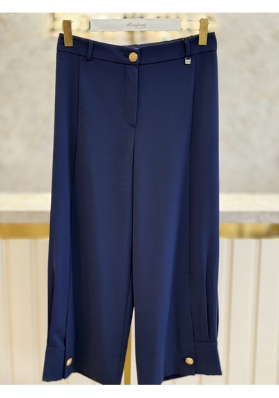 Sentez Sz-5626-l Lacivert Renk Paça Düğmeli Pantolon Çok Renkli
