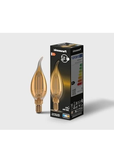 E14 Flame 4w 360lm 2000k Gold Filament Ampul, Enerji Tasarruflu -