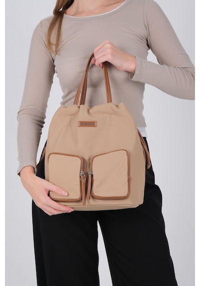 Silver Polo Sp1232 Kadın Sırt Çantası Saten Nut-taba