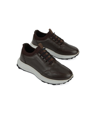 Ziya, Erkek Hakiki Deri Sneaker 161423z521 Kahve 161423z521 300