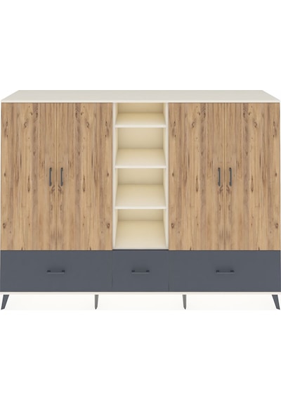 Hyperion Dolap 12 Raflı 3 Çekmeceli 4 Kapaklı 220x44x163 Aytaşı-ç Aytaşı-çam/antrasit Hyperion Dolap 12 Raflı 3 Çekmeceli 4 Kapaklı 220x44x163 Aytaşı-ç Aytaşı-çam/antrasit