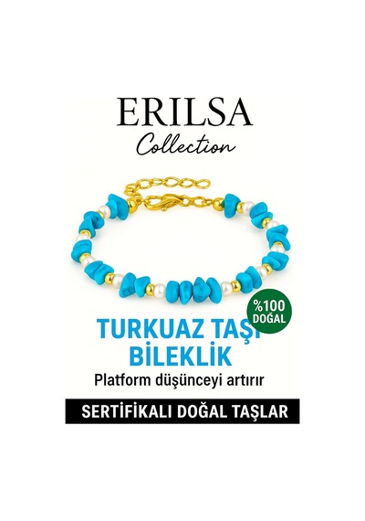 Sertifikalı Kırık Taşlı Model İnci Firuze Taşı Bileklik Şifa Çok Renkli