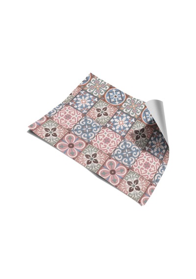 Mutfak Tezgah Arası Folyo Kaplama Pembe Mavi Eskitme 60cmx100cm