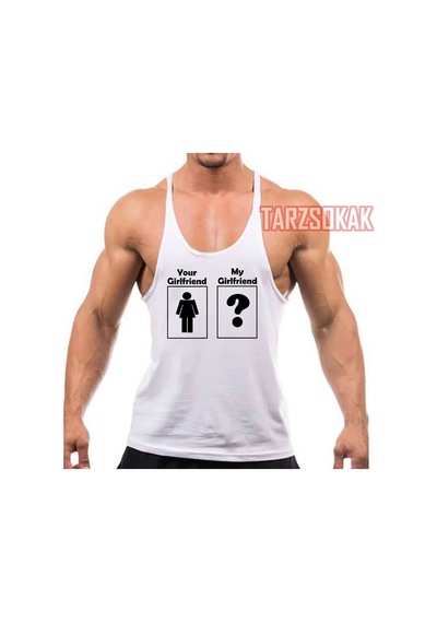 Tarzsokak Gym Tank Top Fitness Sporcu Atleti Gym121 Beyaz