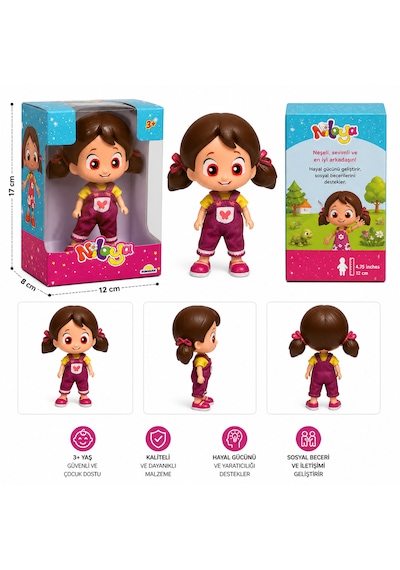 Niloya Mini Oyuncak Bebek 12 Cm Sevimli Figür