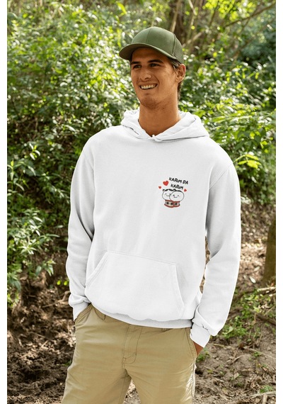 Kocam Da Kocam Karım Da Karım Sevgili/çift/arkadaşlık 2'li Kapşonlu Sweatshirt Seti Beyaz